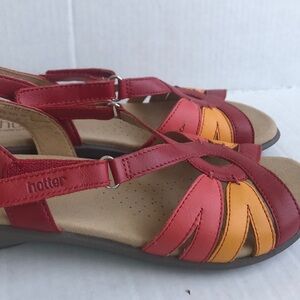 Hotter Flare made in England red pink sling sandal